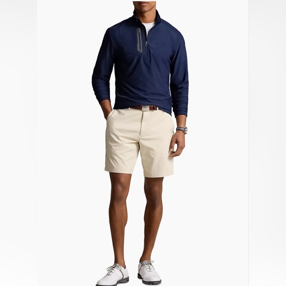 NWT RLX Ralph Lauren Knit Jacquard French Navy Camo Mens Golf Half Zip - Picture 3 of 8